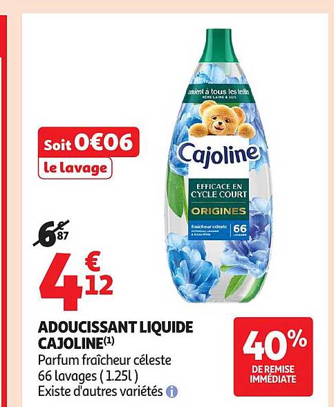 Cajoline Adoucissant liquide