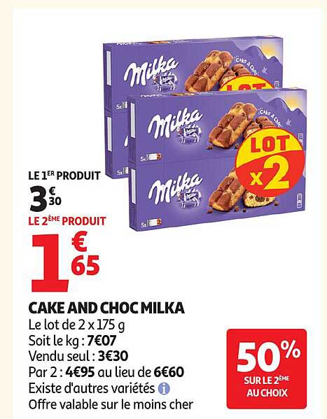 Cake and choc Milka