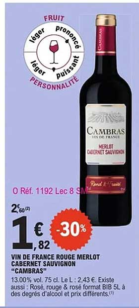 Cambras Merlot Cabernet Sauvignon