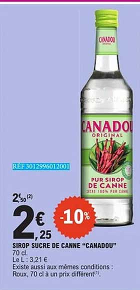 CANADOU SIROP SUCRE DE CANNE