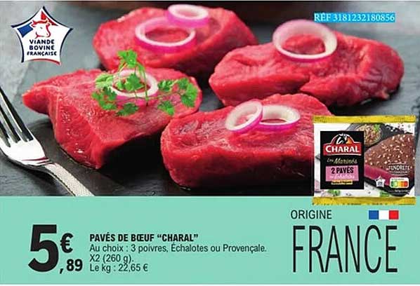 CHARAL PAVÉS DE BŒUF