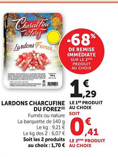 Charcutine du Forez Lardons Fumés