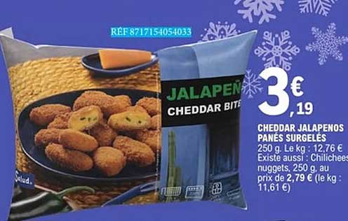 CHEDDAR JALAPENOS PÂNES SURGELÉS