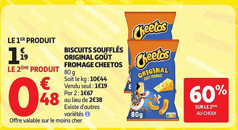 Cheetos Biscuits soufflés Original goût fromage Cheetos