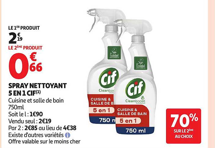 Cif Cleanboost Spray Nettoyant 5 en 1