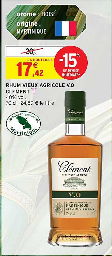 Clément Rhum Vieux Agricole V.O
