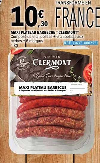 Clermont Maxi Plateau Barbecue