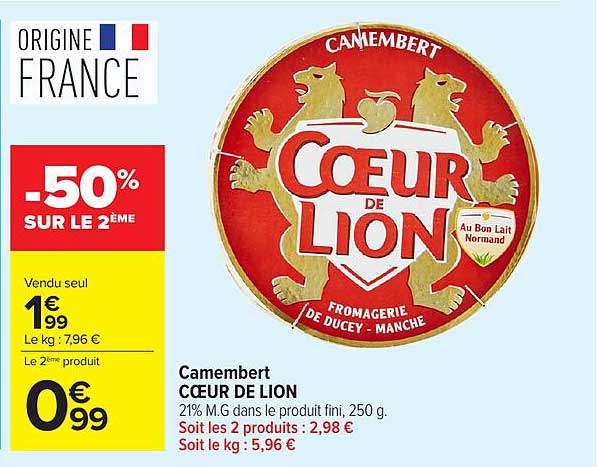 CŒUR DE LION Camembert
