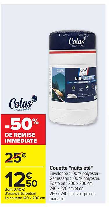 Colas Normand Couette "nuits été