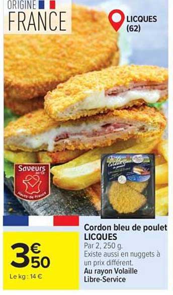 Cordon bleu de poulet LICQUES
