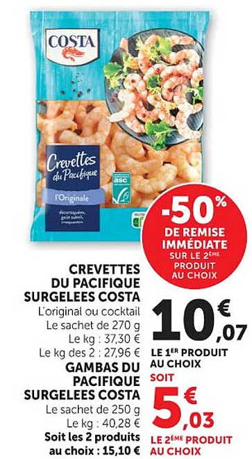 Costa Crevettes du Pacifique