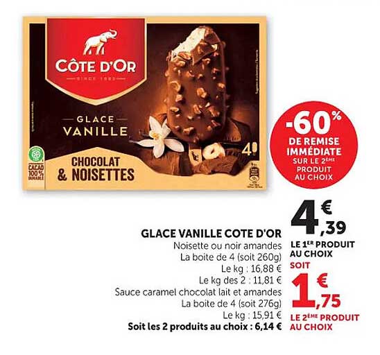 Côte d'Or Glace vanille