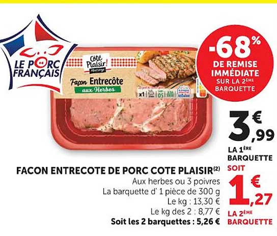 Côté Plaisir Façon Entrecôte aux Herbes