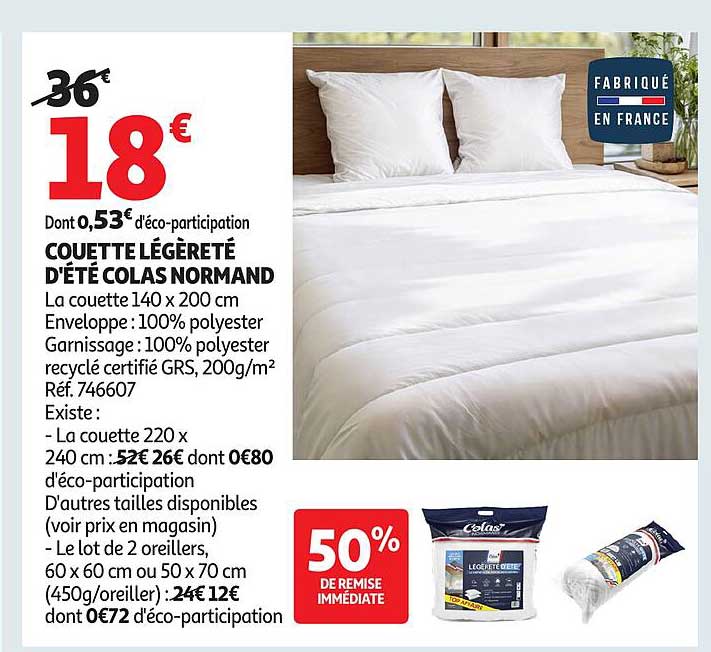 COUETTE LÉGÈRETÉ D’ÉTÉ COLAS NORMAND