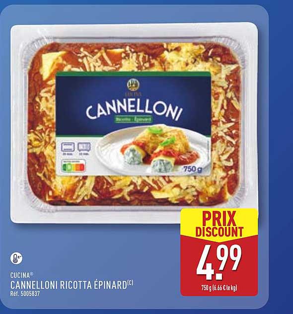 Cucina CANNELLONI RICOTTA ÉPINARD