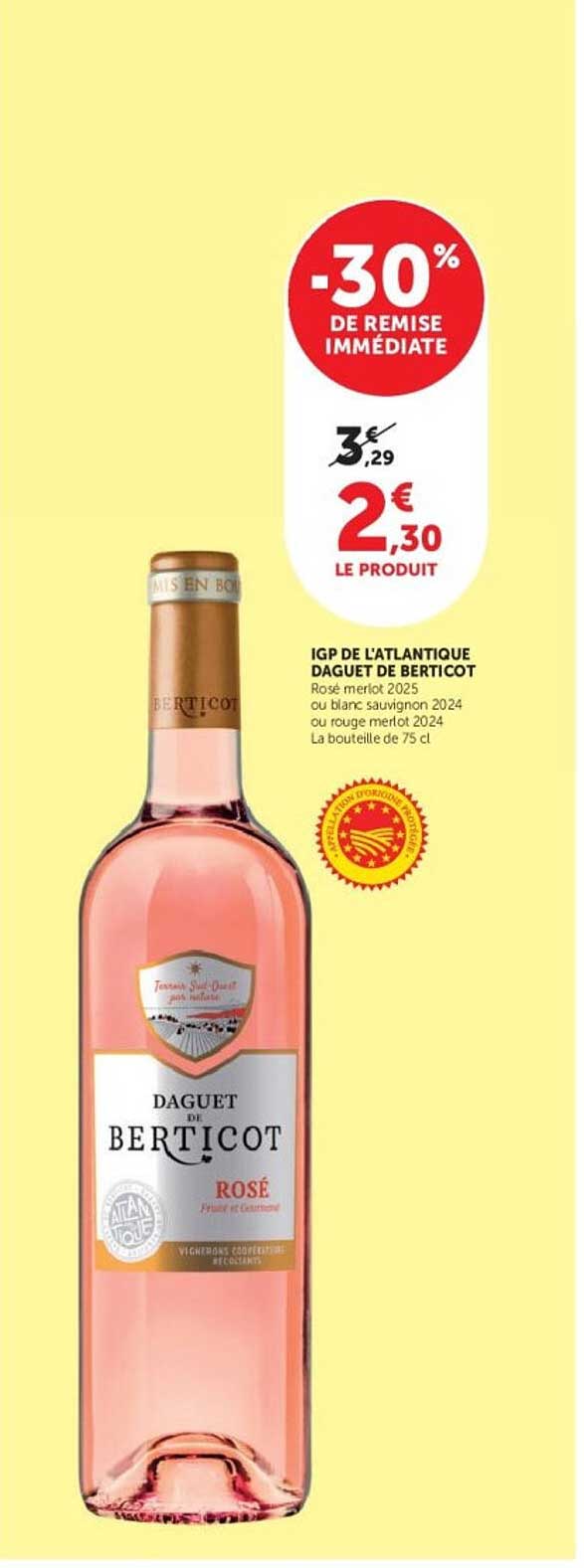 DAGUET DE BERTICOT ROSE