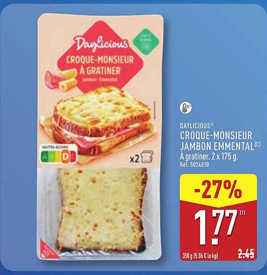 Daylicious Croque-Monsieur Jambon Emmental