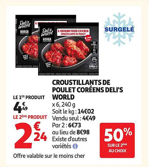 Deli's World Croustillants de poulet coréens
