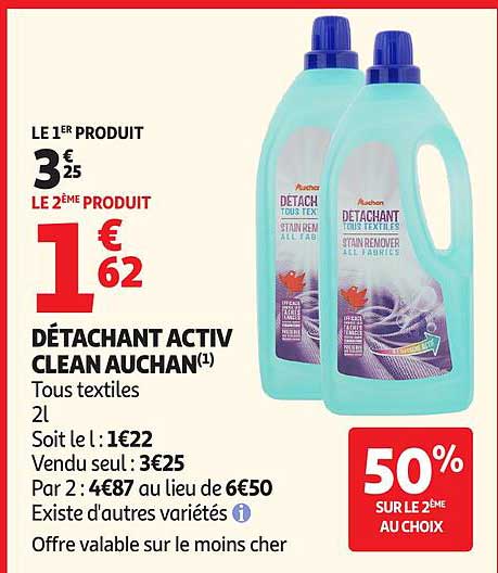 DÉTACHANT ACTIV CLEAN AUCHAN