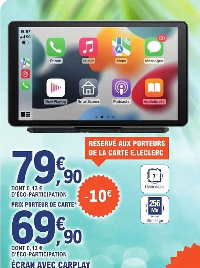 ÉCRAN AVEC CARPLAY