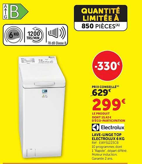 Electrolux LAVE-LINGE TOP