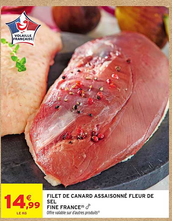 FILET DE CANARD ASSAISONNÉ FLEUR DE SEL