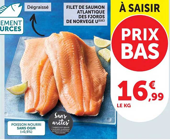 FILET DE SAUMON ATLANTIQUE DES FJORDS DE NORVEGE U(I)(C)