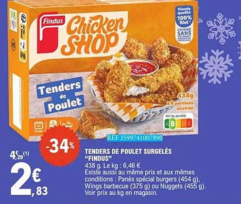 Findus Chicken Shop Tenders de Poulet