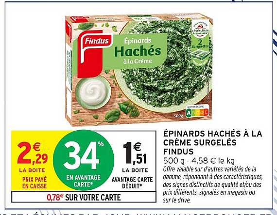 Findus Épinards Hachés à la Crème