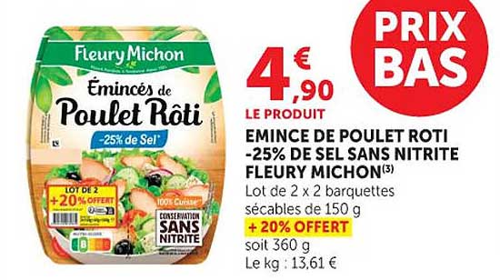 Fleury Michon Émincés de Poulet Rôti
