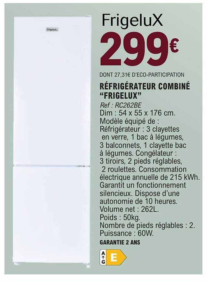 FrigeluX Réfrigérateur combiné