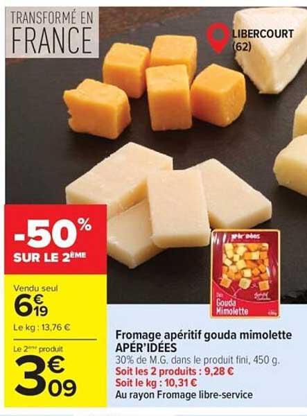 Fromage apéritif gouda mimolette APER'IDÉES