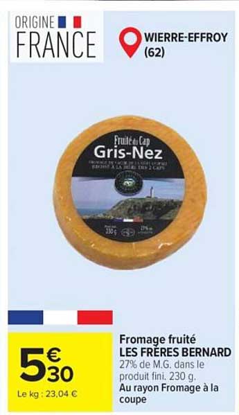 Fromage fruité Gris-Nez