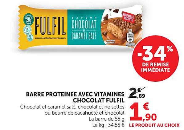 FULFIL BARRE PROTEINEE AVEC VITAMINES
