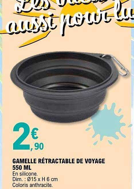 GAMELLE RÉTRACTABLE DE VOYAGE