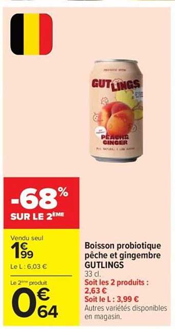 GUTLINGS pêche et gingembre
