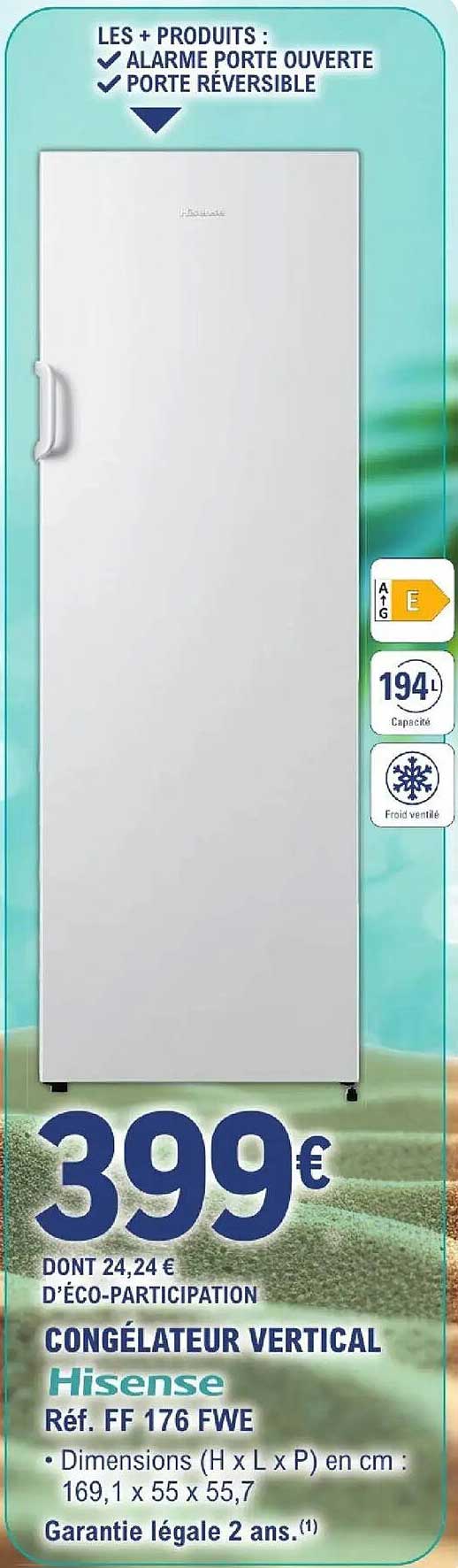 Hisense Congélateur vertical