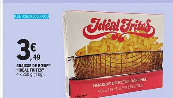 Idéal Frites Graisse de bœuf