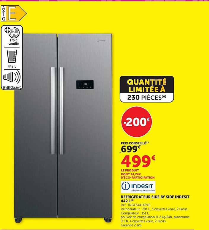 INDESIT Réfrigérateur side by side