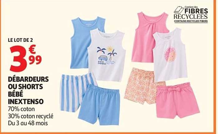 INEXTENSO DÉBARDEURS OU SHORTS BÉBÉ