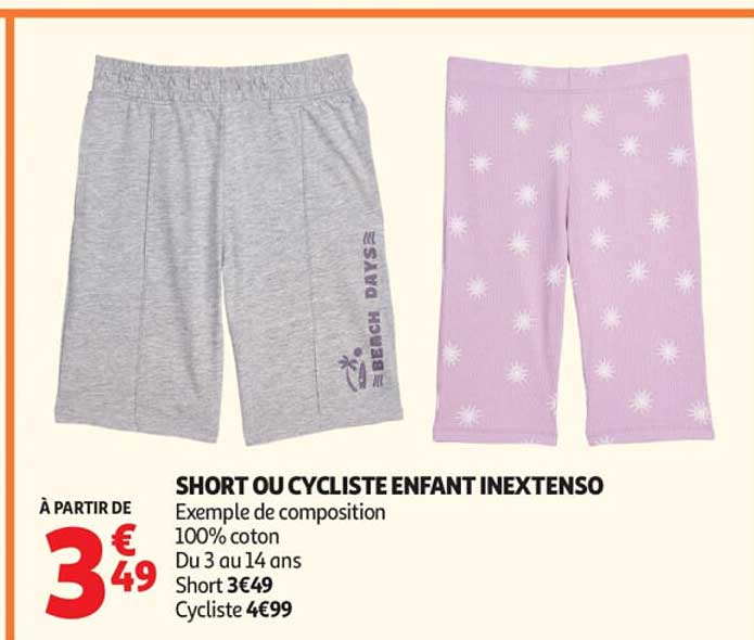INEXTENSO SHORT OU CYCLISTE ENFANT