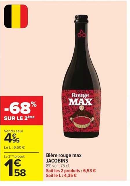 JACOBINS Bière rouge max