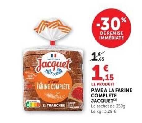 Jacquet Le Pavé Farine Complète
