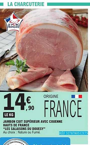 JAMBON CUIT SUPÉRIEUR AVEC COUENNE