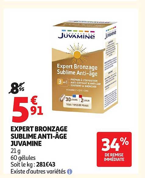 Juvamine Expert Bronzage Sublime Anti-âge