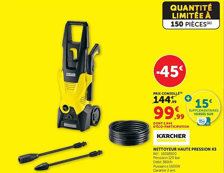 KARCHER NETTOYEUR HAUTE PRESSION K3