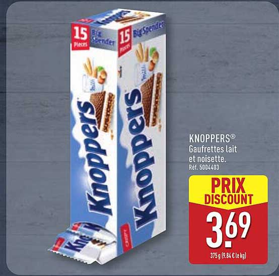 KNOPPERS Gaufrettes lait et noisette
