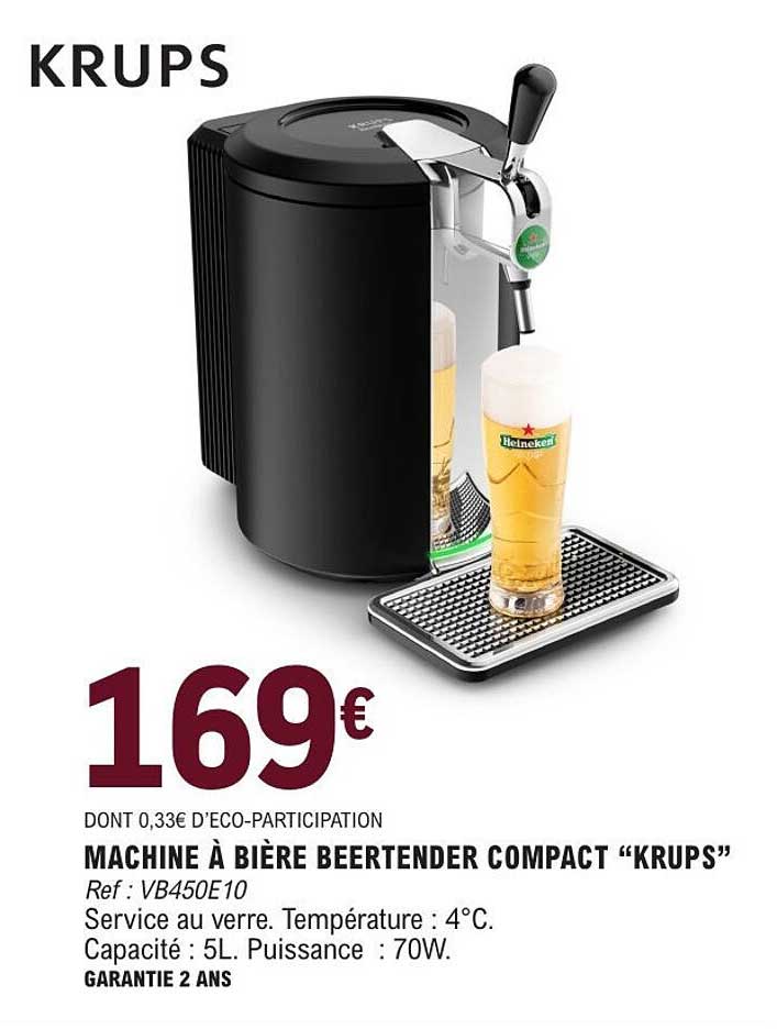 KRUPS MACHINE À BIÈRE BEERTENDER COMPACT