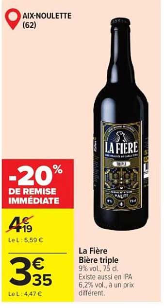 La Fière Biere triple