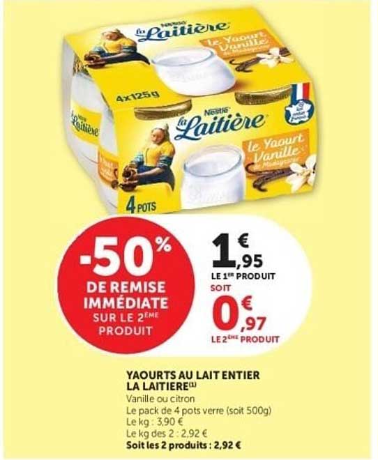 La Laitière Le Yaourt Vanille